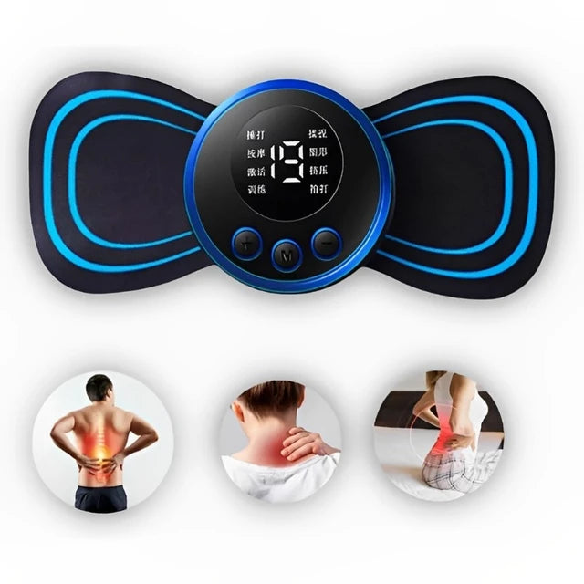 Mini Massageador EMS Estimulador Elétrico Portátil Para Alívio Da Dor Muscular Cervical