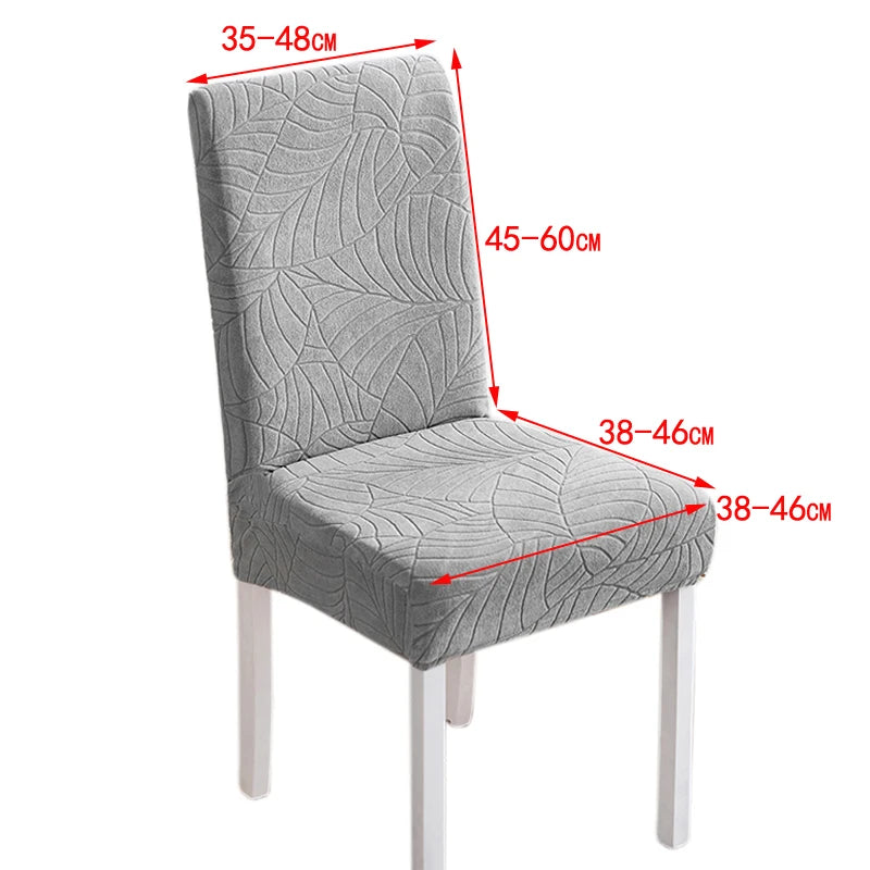 Elastic Dining Room Chair Cover Stretch Thick Jacquard Kitchen Chair Cover Slipcover for Dining Kitchen Hotel Wedding Banquet